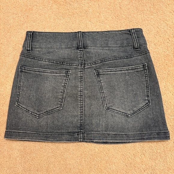 RSQ Low Rise Micro Mini Skirt Women Size 2 Waist 25 Charcoal Grey Denim Festival - Picture 3 of 10
